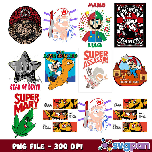 Mario super adventure world png bundle