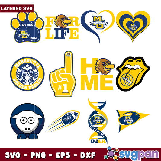 Marquette Golden Eagles SVG Bundle