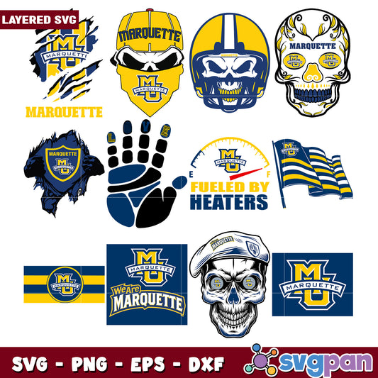 Marquette SVG Bundle Layered Designs