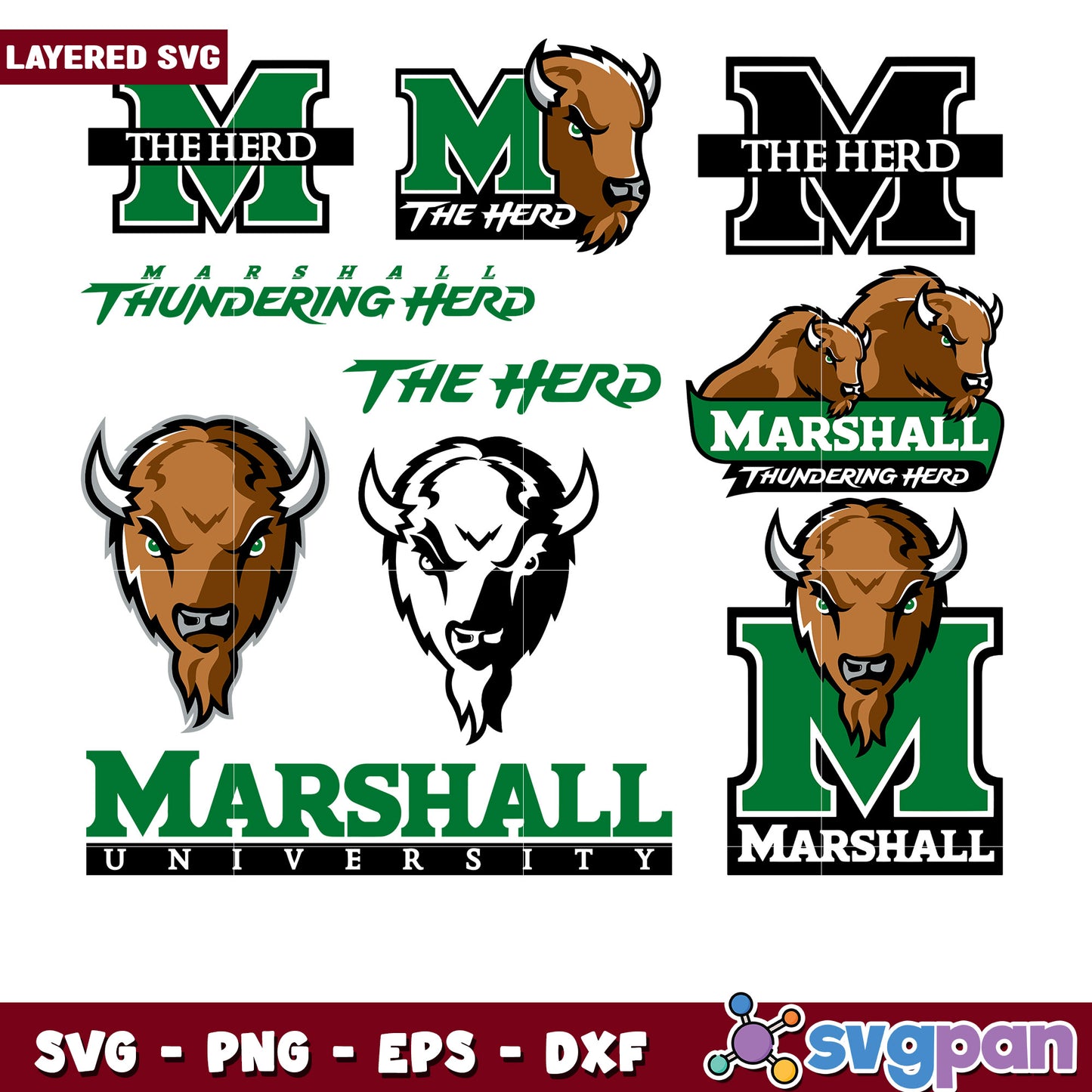 Marshall Thundering Herd SVG Bundle