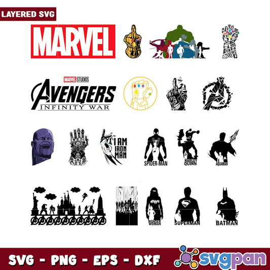 Marvel Avengers SVG Bundle