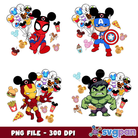 Marvel & Disney Bundle PNG - 300 DPI