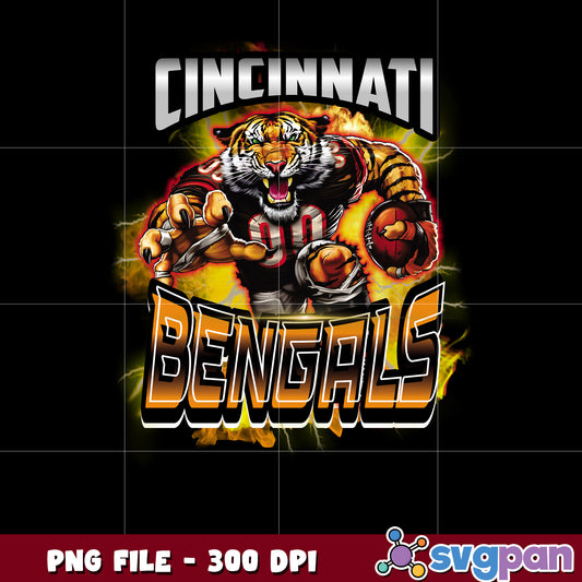 Mascot of cincinnati bengals team nfl png, national football league png, nfl png