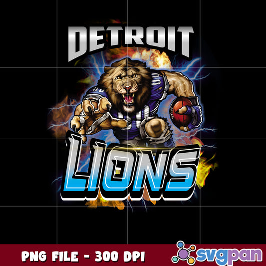 Mascot of detroit lions team nfl png, national football league png, nfl png