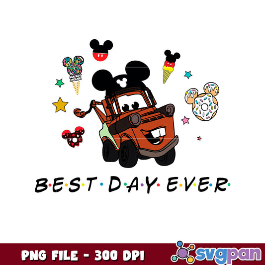 Mateo car best day ever png, disney tickets png,  cars movie png