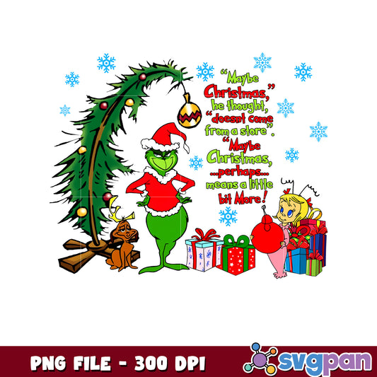 Maybe christmas he though png, grinch movie​ png, funny grinch png