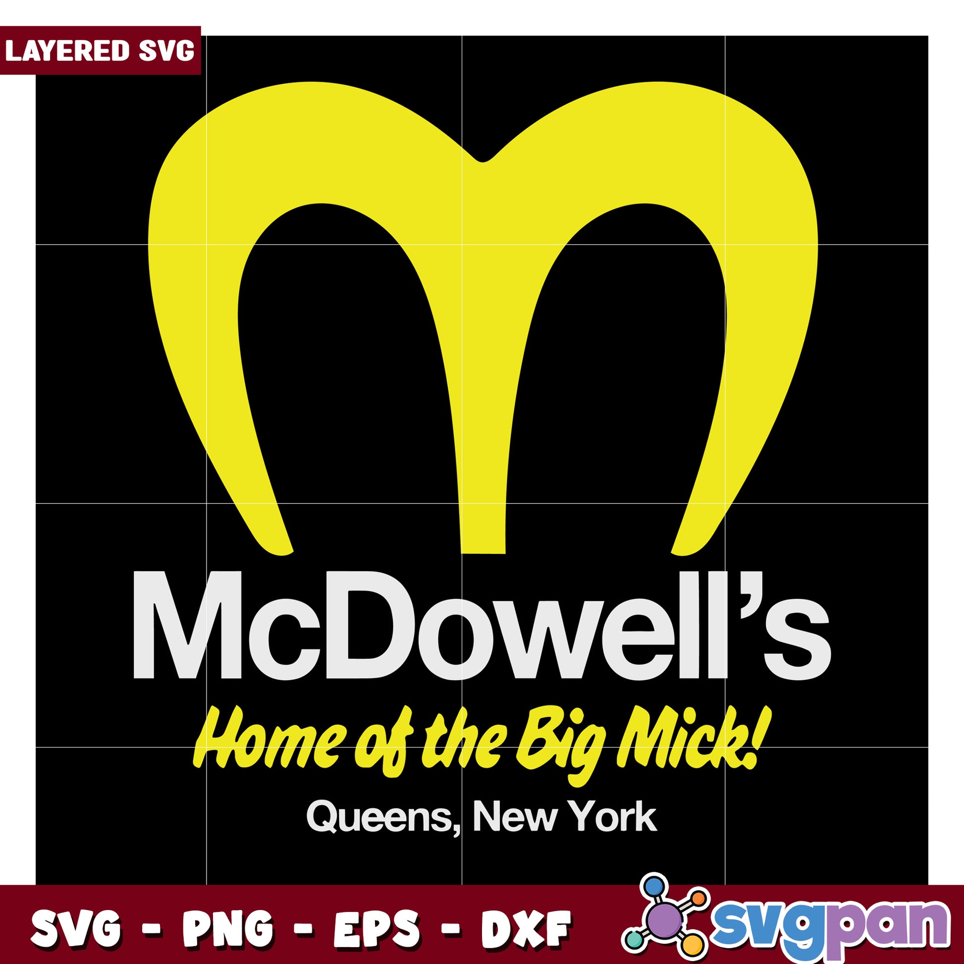 McDowell's Restaurant SVG, Home of the Big Mick in Queens New York