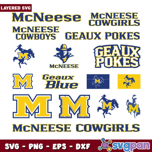 McNeese Cowboys SVG Bundle for Crafting Projects