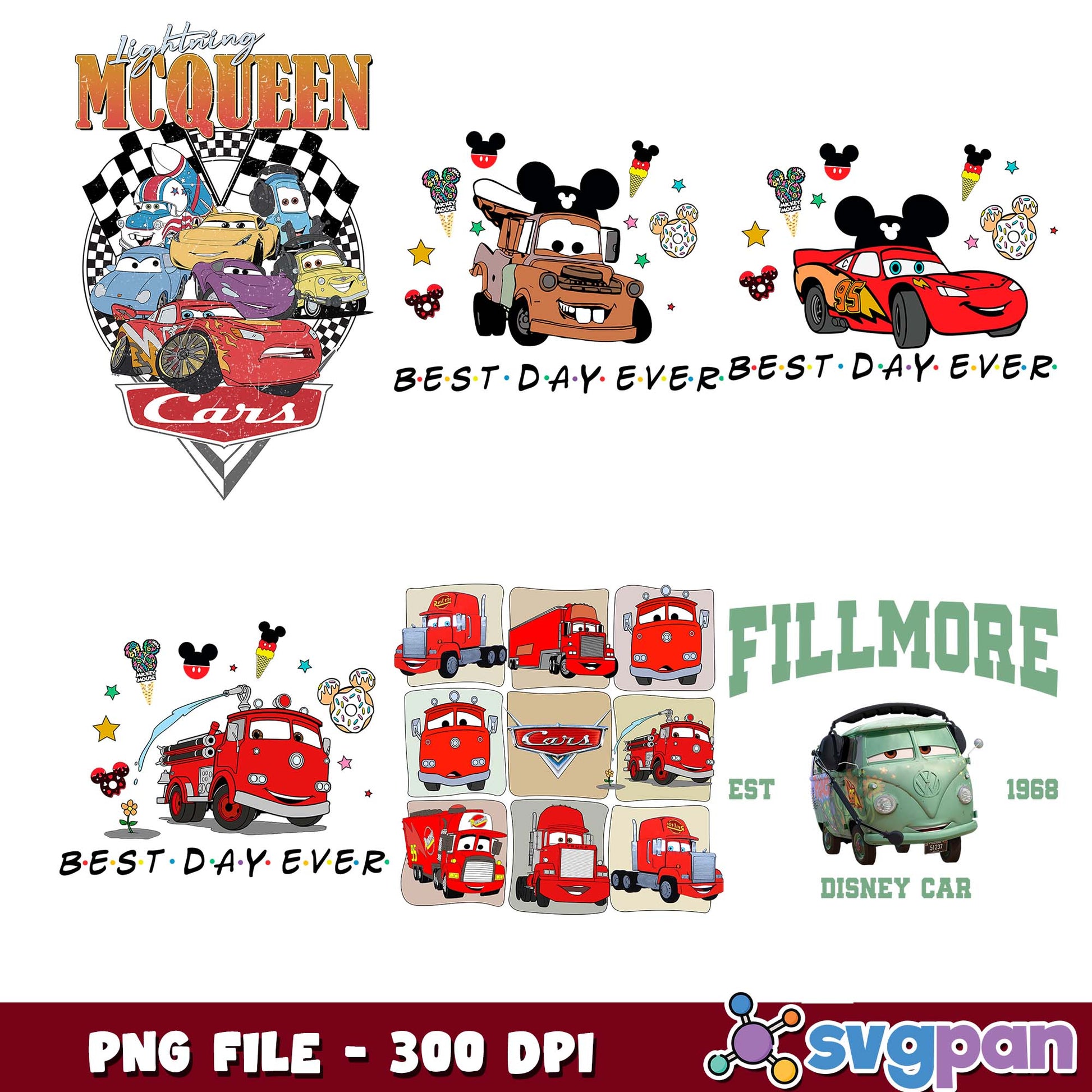 Mcqueen best day ever png bundle