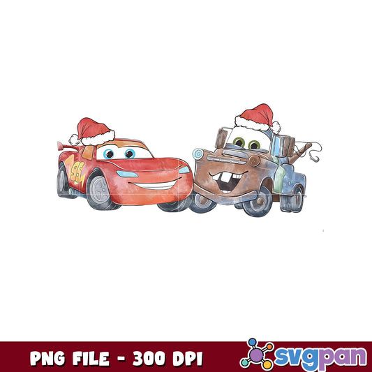Mcqueen mater png, christmas costume png, christmas season​ png