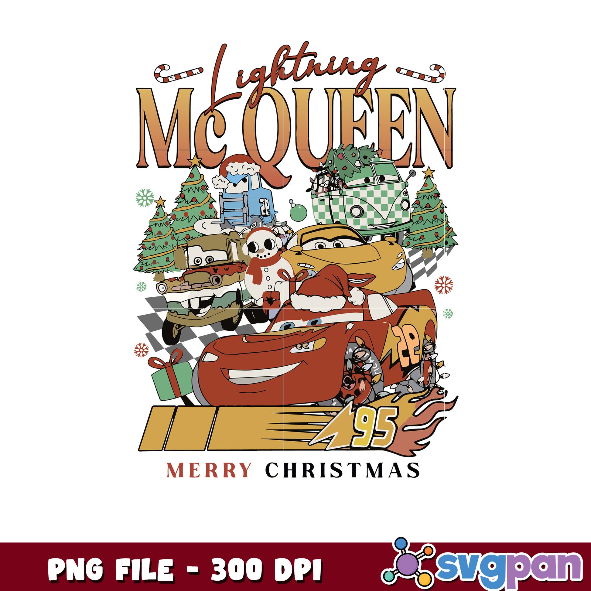 Mc queen merry christmas png, christmas​ songs png, disney christmas png