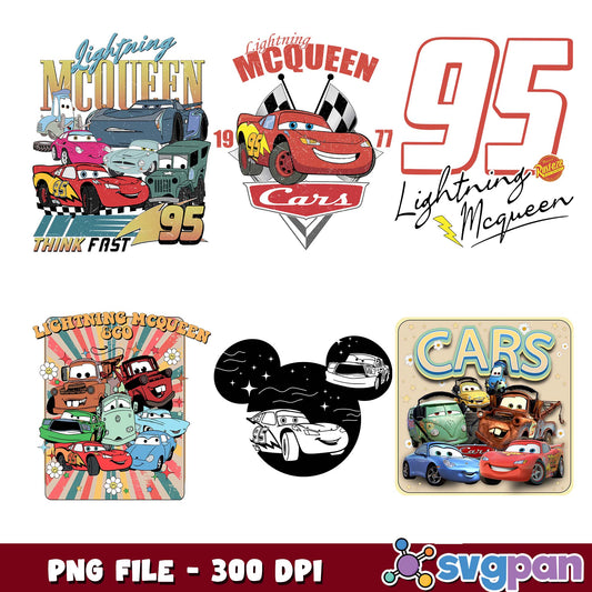 Mcqueen think fast png bundle