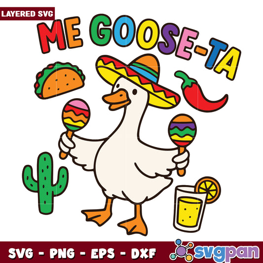 Me goose ta design svg, funny design​ svg, amrica meme​ svg