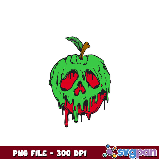 Melting Skull Apple PNG