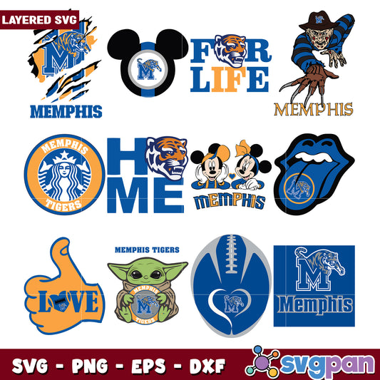 Memphis Tigers SVG Bundle for Creative Projects