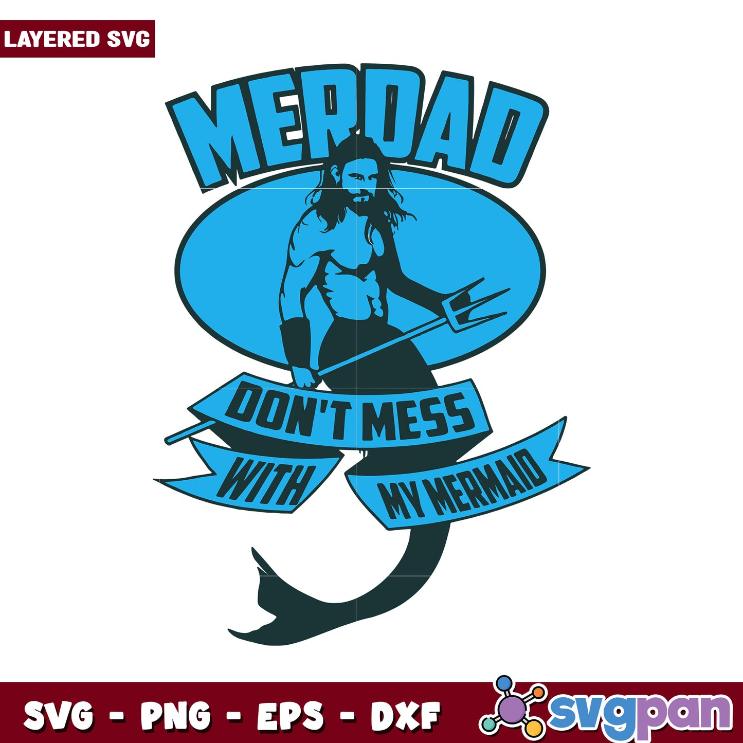 MerDad design for mermaid lovers, perfect for unique crafts and gifts