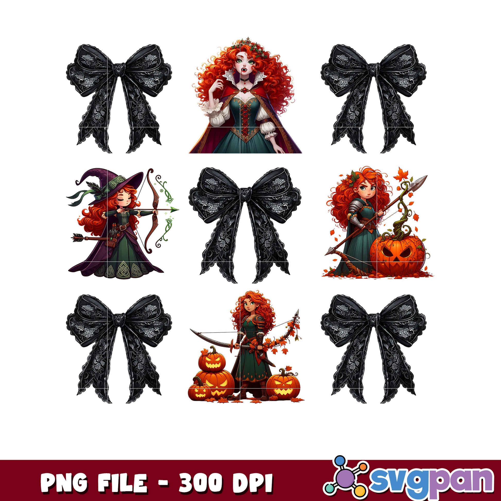 Merida halloween png, spooky vacation png, avengers decorations​​ ​png