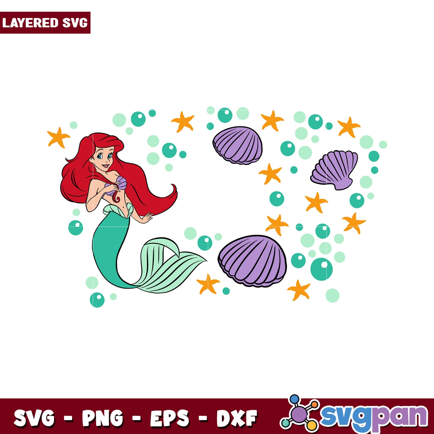 Mermaid illustration design for crafts, perfect for kids projects