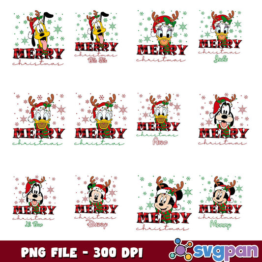 Merry Christmas Bundle Fun PNG Graphics for Gifts