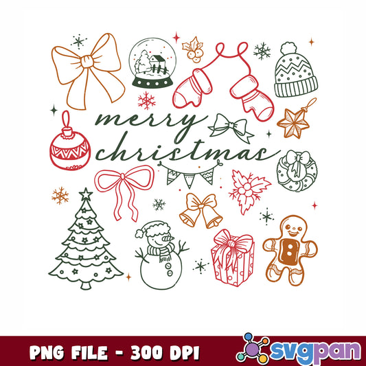 Merry Christmas Hand drawn png, christmnas holidays png, christmas quotes png