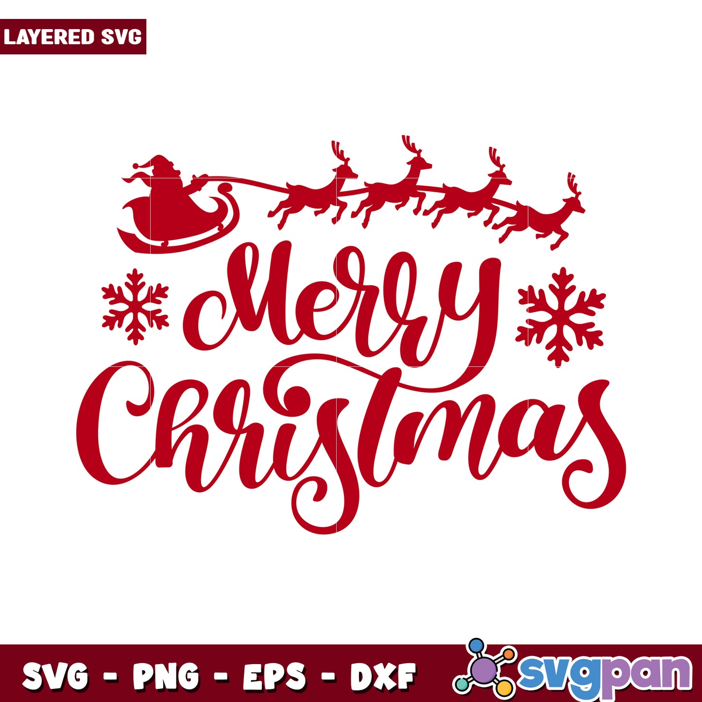Merry Christmas SVG design for holiday crafts, perfect for greetings