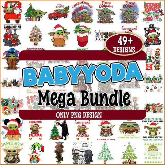 Merry baby yodamas png bundle