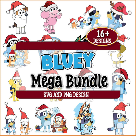 Merry blueymas collection svg bundle