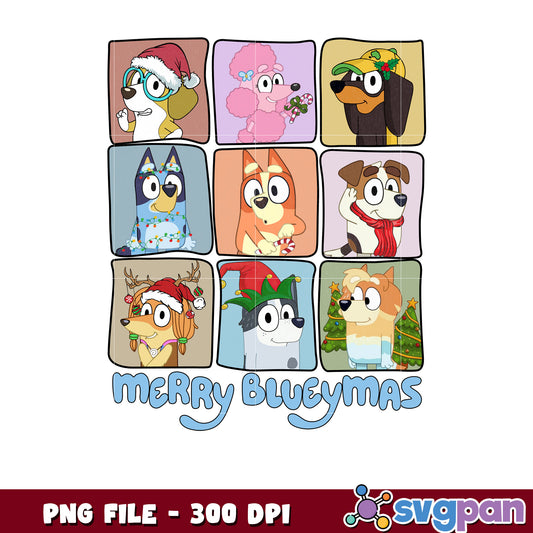 Merry blueymas png, bluey christmas png, merry christmas png