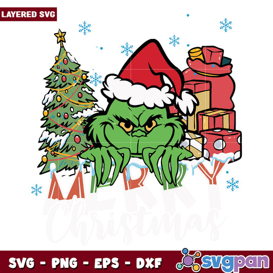Merry chirstmas grinch svg, winter grinch svg, grinch designs​ svg