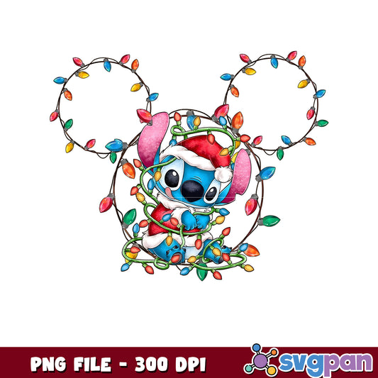 Merry christmas stitch design png, disney characters png, cute stitch png
