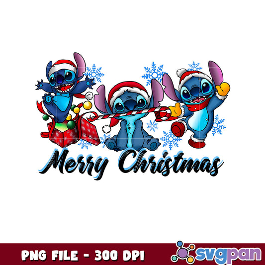 Merry christmas stitch png, disney characters png, cute stitch png
