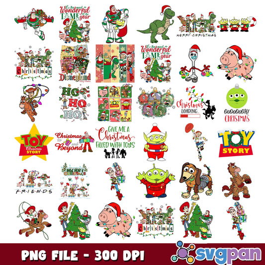 Merry christmas toy story png bundle