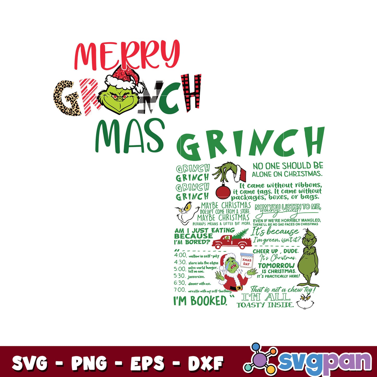 Merry frinchmas funny christmas grinch svg