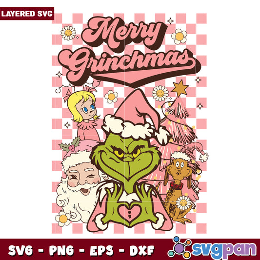 Merry grinchmas design svg, grinch movie svg, grinch character svg