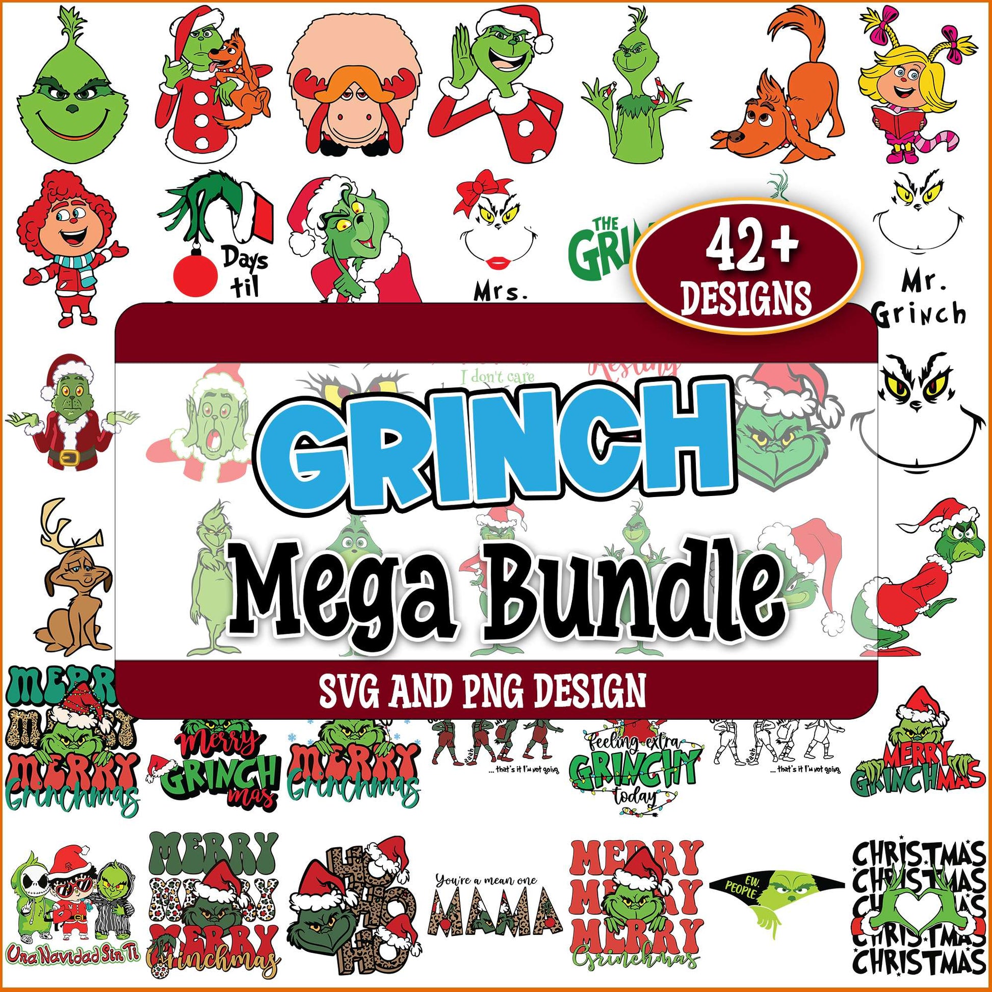 Merry grinchmas design svg bundle