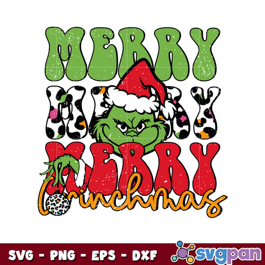 Merry grinchmas funny christmas santa hat svg