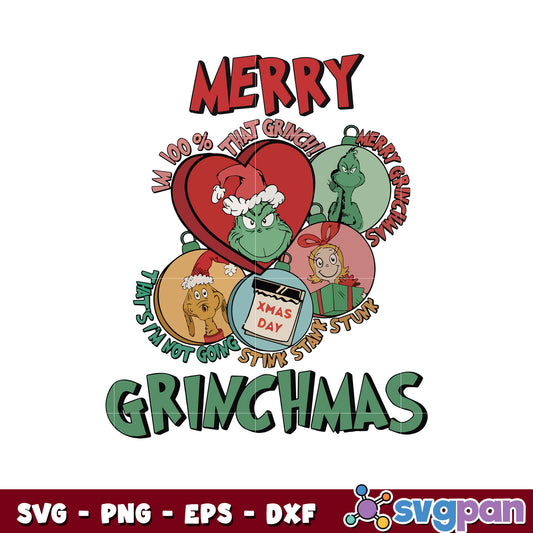 Merry grinchmas im 100 percent that Grinch svg