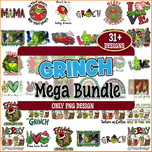 Merry grinchmas image png bundle