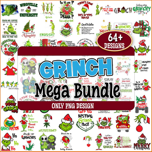 Merry grinchmas images png bundle