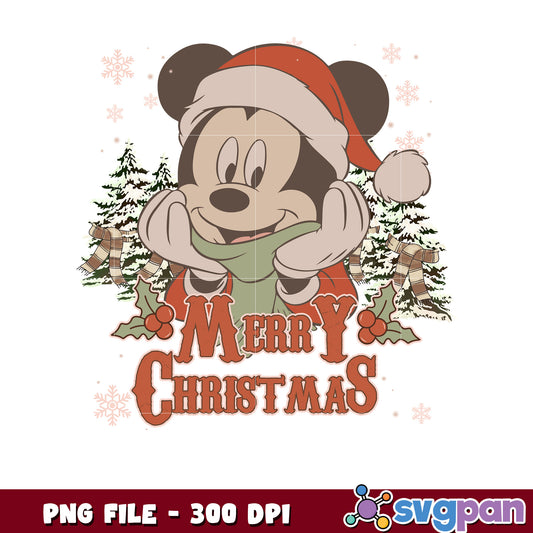 Merry mickey png, chistmas white png, winter png