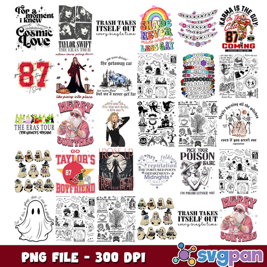 Merry swiftmas png bundle