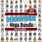 Messy bun quotes png bundle