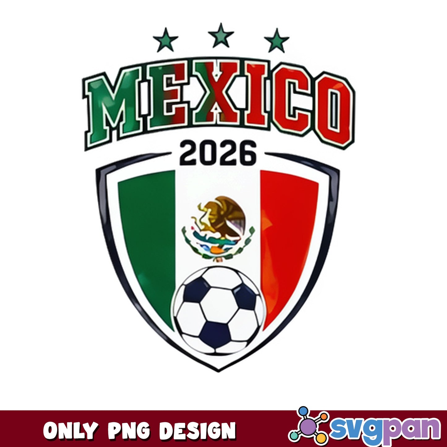Mexico Soccer 2026 World Cup PNG, Mexico Flag PNG, Football PNG