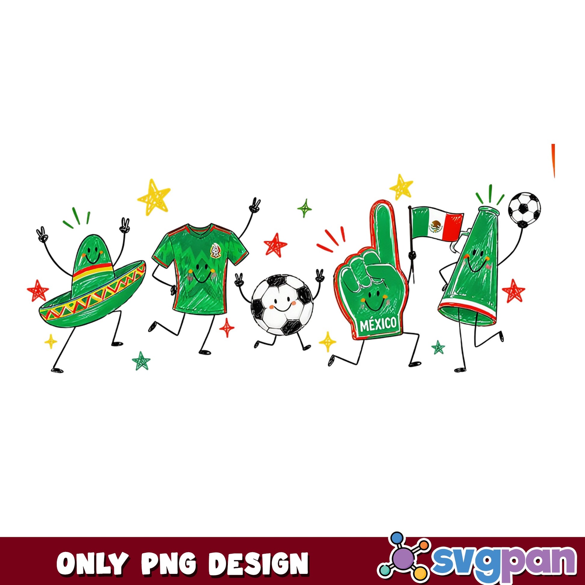 Mexico Soccer Cute Characters PNG, Futbol Mexico PNG, Soccer PNG