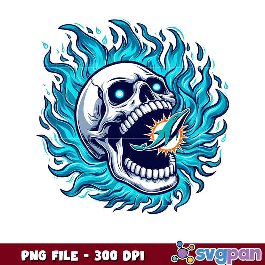 Miami dolphins burning skull png, super bowl 2025 png, american football league png