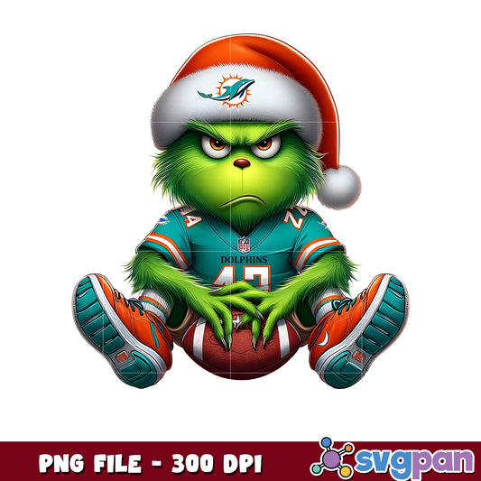 Miami dolphins funny grinch png, nfl mvp png, grinch dolphins png