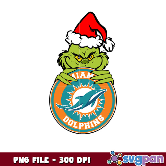 Miami dolphins grinch design png, miami dolphins team png, super bowl 2025 png