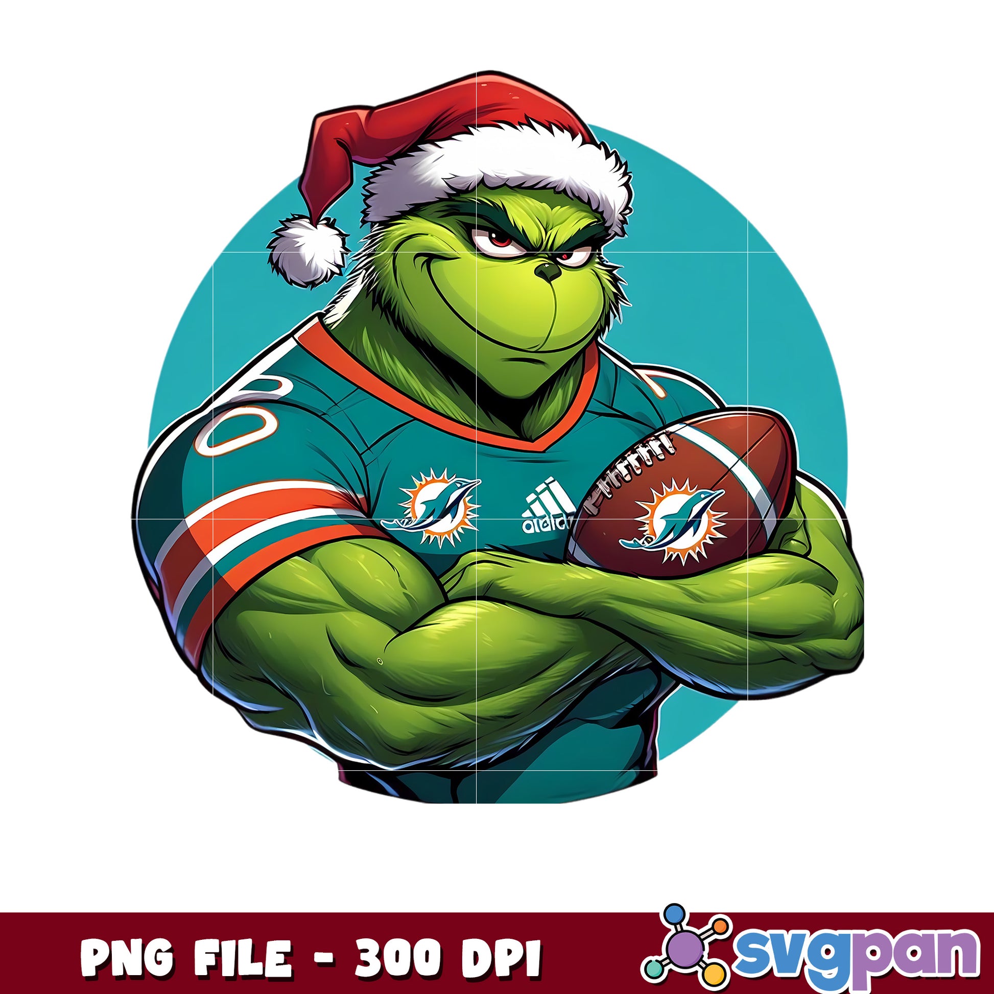 Miami dolphins grinch design png, miami dolphins team png, super bowl png