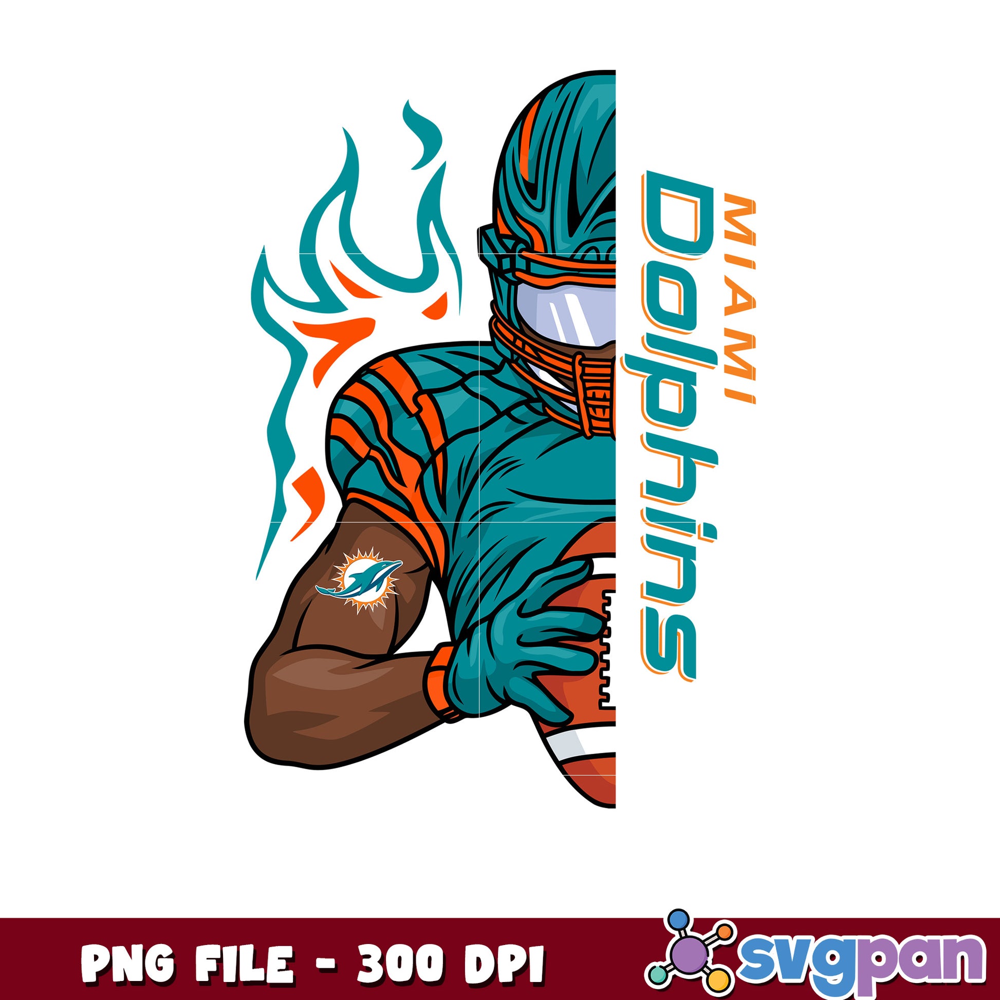 Miami dolphins nfl player design png, american football png, nfl nfl super bowl​  png