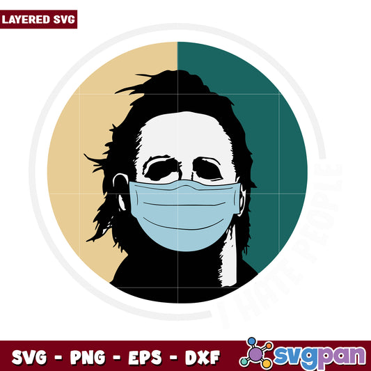 Michaek myers face mask svg, halloween costumes svg, trick or treat svg